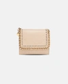 Stella Mccartney Falabella Small Flap Wallet In Butter Cream