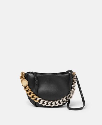 Stella Mccartney Frayme Small Shoulder Bag In Black