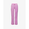 Juicy Couture Logo-embellished Velour Jogging Bottoms In Orchid