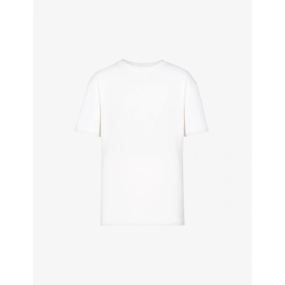 Skims Boyfriend Oversized Stretch-jersey T-shirt In White