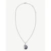 EMANUELE BICOCCHI MENS BLUE DARK ZONG STERLING-SILVER AND CUBIC ZIRCONIA NECKLACE