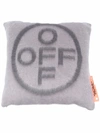 OFF-WHITE BRUSHED OFF-CROSS BIG PILLOW