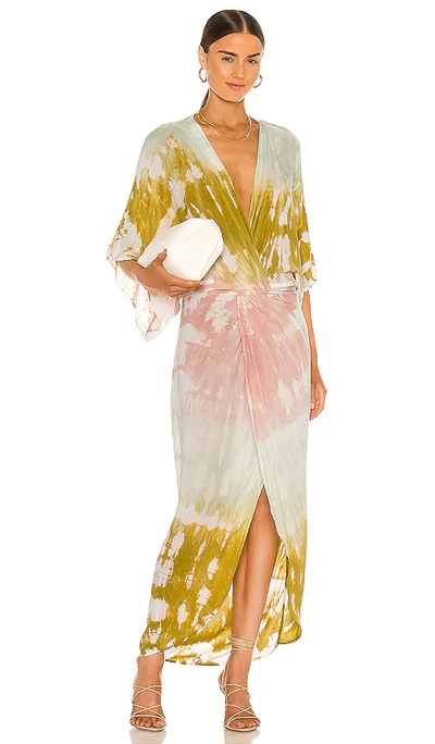 Young Fabulous & Broke Siren Maxi Dress In Willowgreen Geode Wash | ModeSens