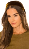 Jennifer Behr Yellow Thada Velvet Headband In Tan