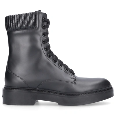 Santoni Ankle Boots 59569 Calfskin In Black