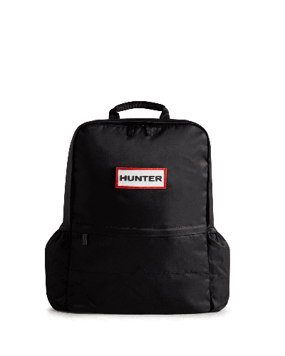 Hunter Nylon Large Backpack In Black