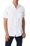 Rodd & Gunn Ellerslie Linen Textured Classic Fit Button-up Shirt In Snow