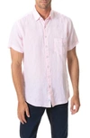 Rodd & Gunn Ellerslie Linen Textured Classic Fit Button-up Shirt In Wild Rose