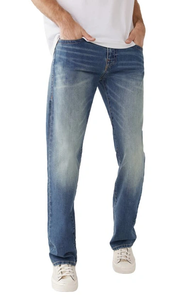True Religion Brand Jeans Ricky Straight Leg Jeans In Med Wash