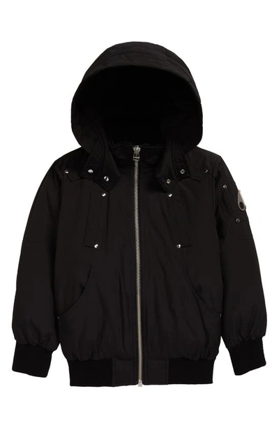 Moose Knuckles Little Boy's & Boy's Down Puffer Bomber Jacket In Black