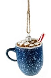 Cody Foster Campfire Cocoa Mug Ornament In Blue Multi