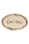 Juliska Forest Walk Gratitude Platter In Caf Au Lait