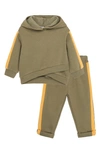 Habitual Girl Babies' Hoodie & Sweatpants Set In Olive