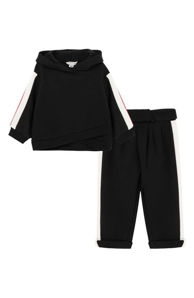 Habitual Girl Babies' Hoodie & Sweatpants Set In Black