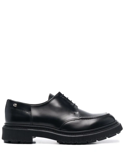 Adieu Chunky Sole Oxford Shoes In Schwarz