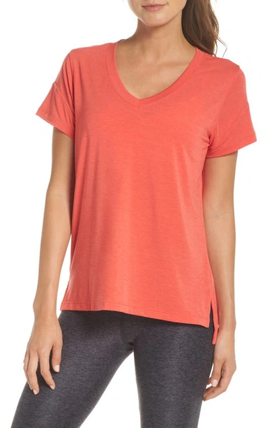 Zella Ava T-shirt In Red Hibiscus Heather
