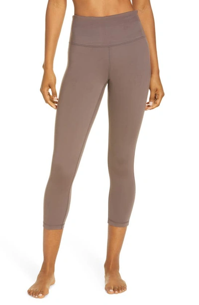 Zella Studio Lite Crop Leggings In Grey Sparrow