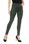 Kut From The Kloth Donna Coated High Waist Ankle Skinny Jeans In Olive