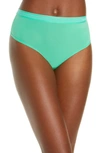 Calvin Klein Second Skin High Waist Thong In Zen Green