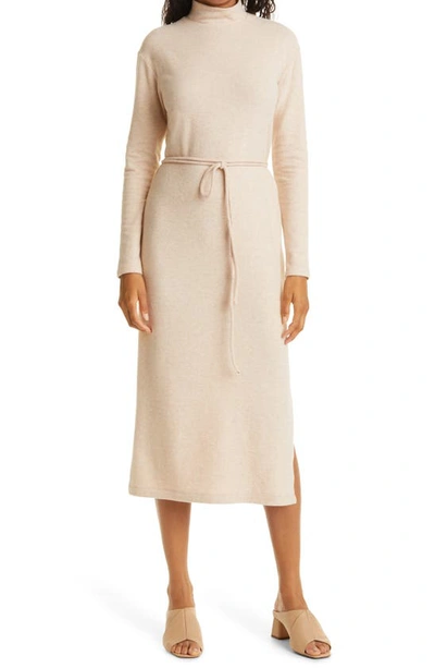 Vince Long Sleeve Mock Neck Knit Dress In Marzipan ModeSens