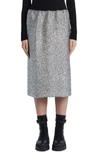 Moncler Genius 2 Moncler 1952 Lurex Wool-blend Midi Skirt In Charcoal