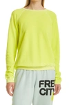 Freecity Lucky Rabbits Cotton Sweatshirt In Yellow