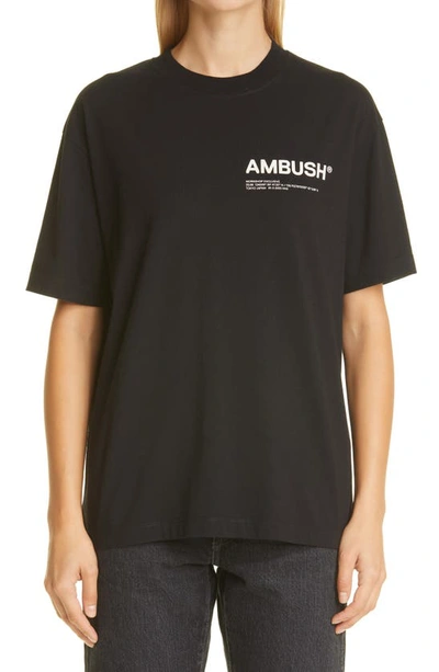 Ambush Workshop Logo棉质平纹针织t恤 In Black