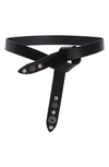 ISABEL MARANT LECCE STUDDED LEATHER BELT,CE0112-21H019A