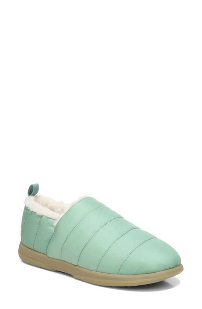 Vionic Tranquil Faux Fur Lined Sipper In Frosty Spruce - 300