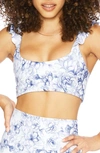 Beach Riot Audrey Sports Bra In Indigo Rose