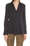 Kobi Halperin Rebekah Stretch Silk Blouse In Black