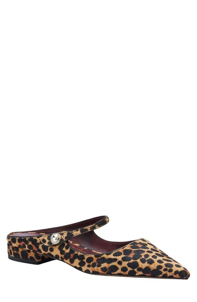 Kate Spade Meg Suede Mary Jane Ballerina Slides In Leopard