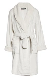 Natori Plush Fleece Robe In Bone