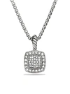 David Yurman Albion Petite Pendant Necklace With Black Onyx & Diamonds