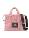 Marc Jacobs Small Traveler Faux Fur Tote In Sweet Pea