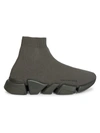 Balenciaga Speed 2.0 Lt Sock Sneakers In Kaki