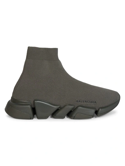 Balenciaga Speed 2.0 Lt Sock Sneakers In Kaki