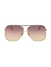 Victoria Beckham 64mm Aviator Sunglasses In Wine