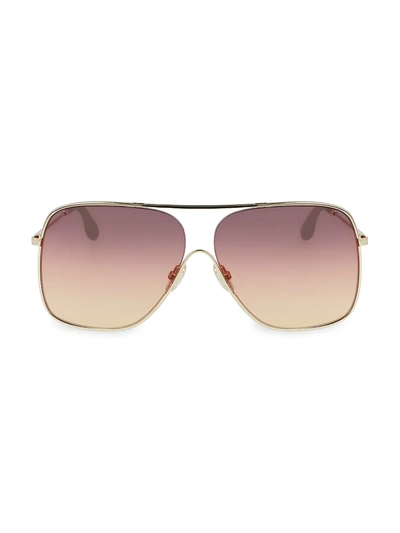 Victoria Beckham 64mm Aviator Sunglasses In Wine