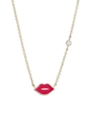 Sydney Evan Women's 14k Yellow Gold & Diamond Lip Pendant Necklace