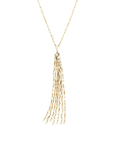 Lana Jewelry 14k Yellow Gold Mega Gloss Blake Tassel Lariat Necklace