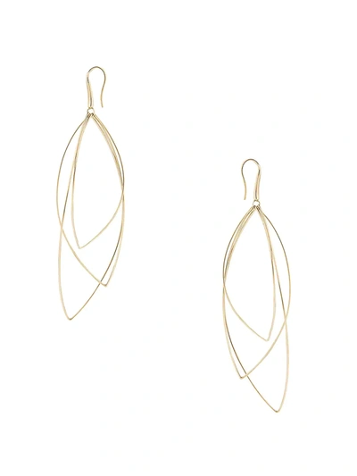 Lana 14k Yellow Gold Multi-curve Wire Marquis La Bangle Earrings