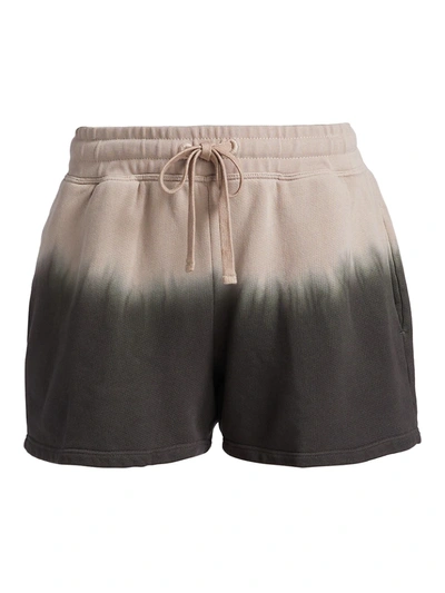 Atm Anthony Thomas Melillo Tie-dyed French Cotton-terry Shorts In Quartz Combo