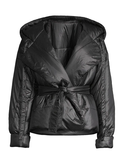 Norma Kamali Short Sleeping Bag Coat In Black