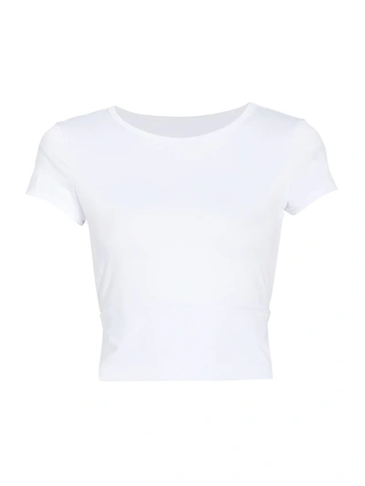 Heroine Sport Apex Cutout Stretch-jersey T-shirt In White