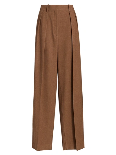 The Row Igor Pleated Trousers In Brick
