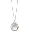 Ippolita 18k Yellow Gold & Sterling Silver Chimera Rock Candy Rock Crystal & Mother Of Pearl Doublet & Diamon In White/silver