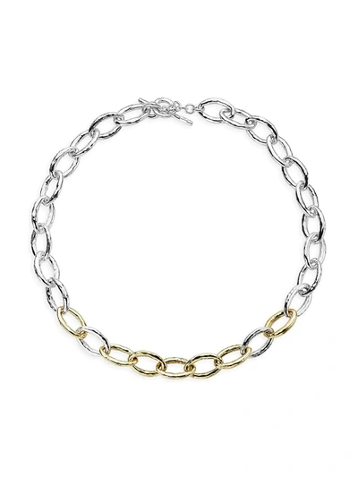 IPPOLITA WOMEN'S CHIMERA STERLING SILVER & 18K YELLOW GOLD BASTILLE CHAIN NECKLACE,400014924525