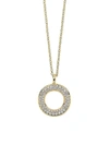 IPPOLITA WOMEN'S STARDUST 18K YELLOW GOLD & DIAMOND WAVY CIRCLE PENDANT NECKLACE,400014919883