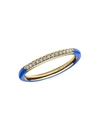 Ippolita Women's Stardust 18k Yellow Gold, Blue Ceramic & Diamond Ring